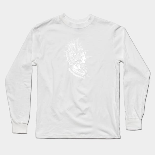 Spanish Gypsy - white Long Sleeve T-Shirt by Raleigh Stewart